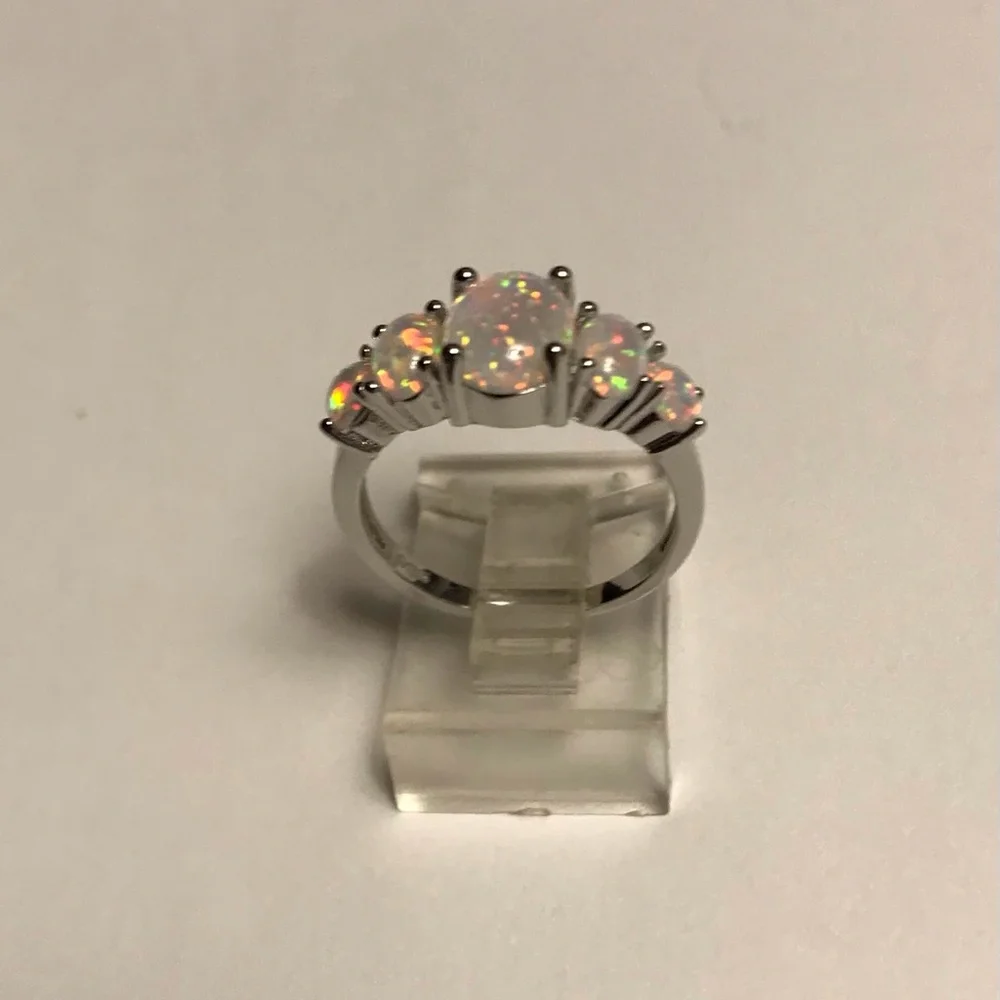 Opal 925 Sterling Silver Ring - Picture 7 of 9